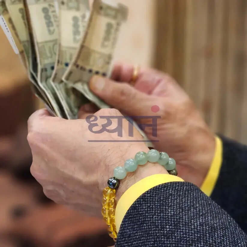 Attracts Money by Wearing Dhyanam Money Magnet Bracelet in Left Hand within 21 Days.